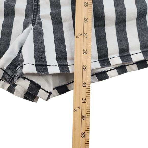 Striped Overall Romper Womens Medium Black White Beetlejuice Referee Conductor - Picture 13 of 16